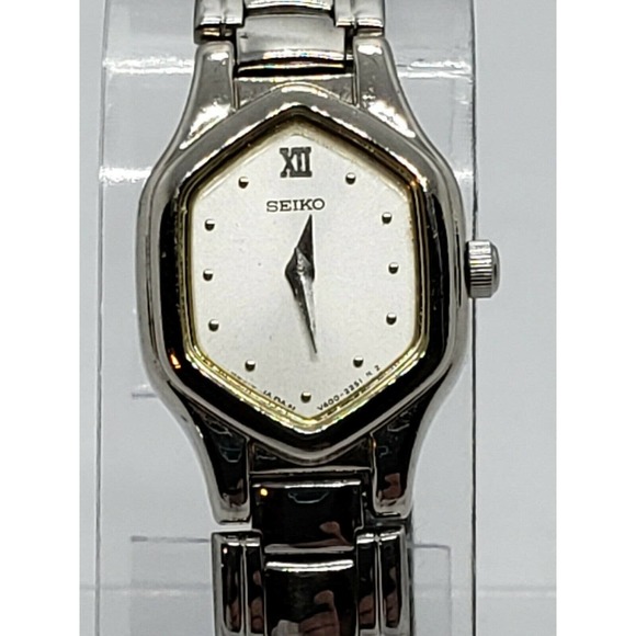 Seiko 17mm Silver Womens Watch V400-5631 main image 4